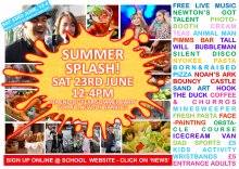 Sign up online for the SUMMER SPLASH!