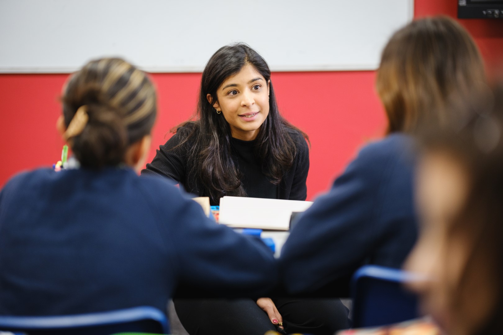 Teacher looking at pupils